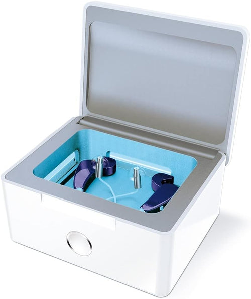 UV-C Hearing Aid Sanitizer & Dryer — Kills 99.9% of Bacteria While You Sleep