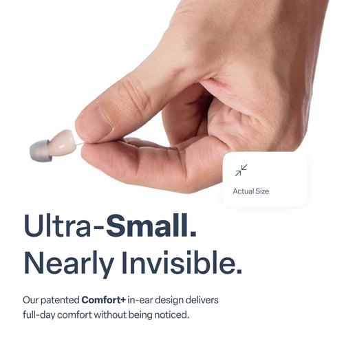 OLLI Hearing Aids  – Discreet In-Ear Sound Amplification, Rechargeable, No Prescription